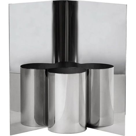 [GEBRAUCHT] B-Ware Ferm Living Vase Gefäß Edelstahl poliert H 29 cm Spiegelung Design Statement (1/2)