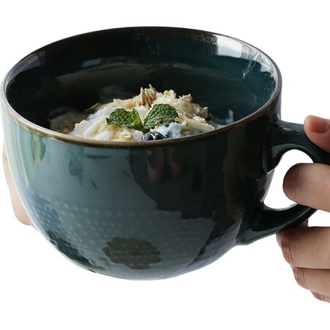 taza, cerámica, mango ergonómico, gran capacidad, apto para microondas y lavavajillas, para uso diario. (1/5)