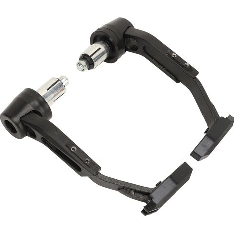Paar universelle CNC-gefräste Schutzgriffe aus Aluminiumlegierung für Motorradbrems- und Kupplungshebel, schwarz (1/5)