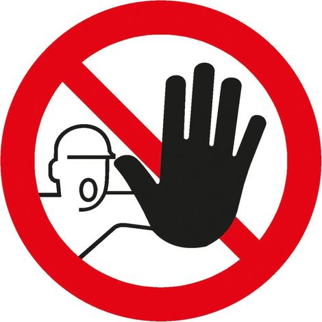 SafetyMarking Verbotsschild Folie D200 mm Zutritt für Unbefugte verboten (1/2)