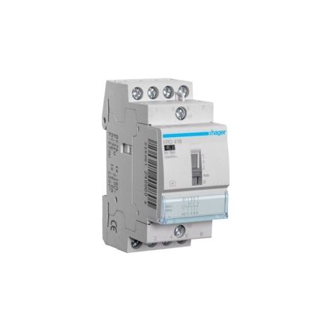 Relais de commande 16A 2F+2O 24V HAGER ERD418 (1/2)