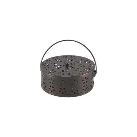 Porta spirali antizanzare in acciaio inox, per interni ed esterni, contenitore sicuro per spirali antizanzare di 13,5 cm di diametro - Crezuo