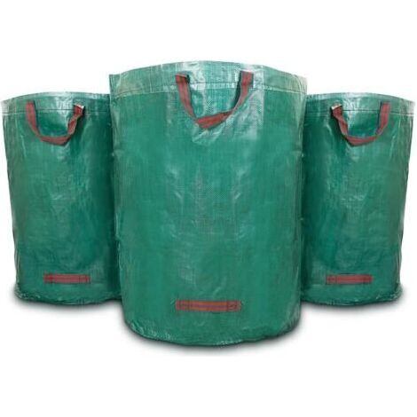 3 Sac de jardin 272L 50kg sac à déchets de jardin réutilisable avec poignées (1/4)