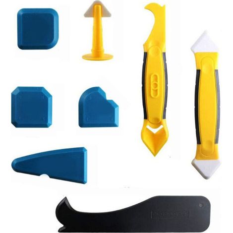 Professional silicone joint smoother – Set of 8 tile caulking tools, ideal for grouting and precise finishing