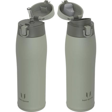 Trinkflasche Edelstahl Thermosflasche 750 ml M- Wüstengrün (1/5)