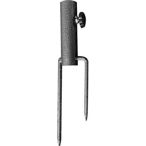 Ancre pour parasol - Fixation réglable pour poteaux de 22 à 32mm - en fer - pour jardin, patio et plage (1/5)