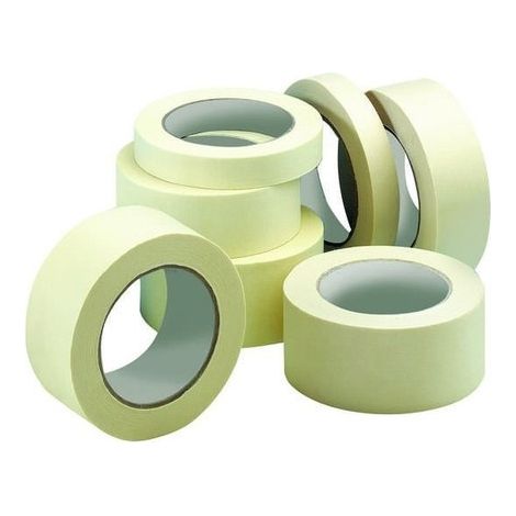 Cinta adhesiva de papel amarillo pálido 50 mm x 50 m