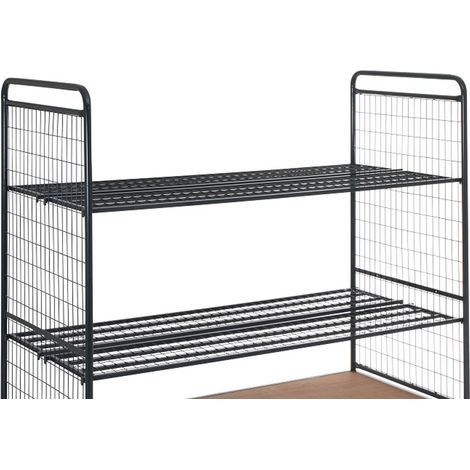 PROVOST - Demi-étage grillagé supplémentaire pour chariot à charges volumineuses - Métal, gris anthracite, 150 x 32,5 cm