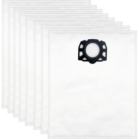 24 sacs à poussière non tissés, compatibles avec les aspirateurs eau et poussière Karcher WD4, WD5, WD6, MV4, MV5, MV6, KWD1, KWD2 WD5P et WD6P Premium, référence 2.863-006.0 (1/4)
