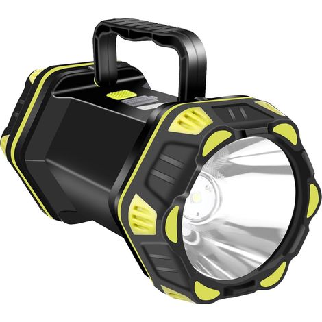 Lanterne de camping LED rechargeable, lampe torche LED 1200 lumens, batterie externe 4800 mAh, projecteur extérieur étanche, haute puissance [Classe énergétique A+++]
