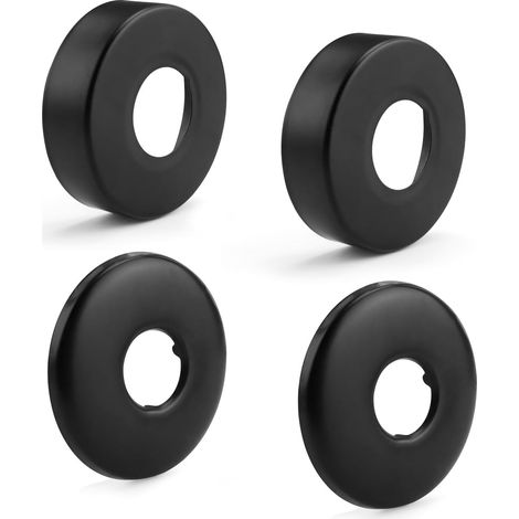 Grifo, 4 piezas de grifo mezclador de ducha de acero inoxidable, diferentes tamaños, grifo mezclador de ducha negro, adecuado para duchas, grifos, radiadores (1/5)