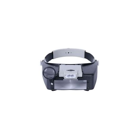 Bandeau Loupe Horloger Mains Libres Loupe avec Lumière Casque Loupe Grossissante avec LED Lumière, pour Horloger, Bijoutier, Lecture (1/4)