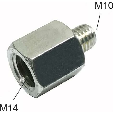 M10 auf M14 Winkelschleifer-Poliergewindebohrer-Adapter, Schnittstellenkonverter, Verbindungsstange, M14 auf M10, 1 Stück (1/5)