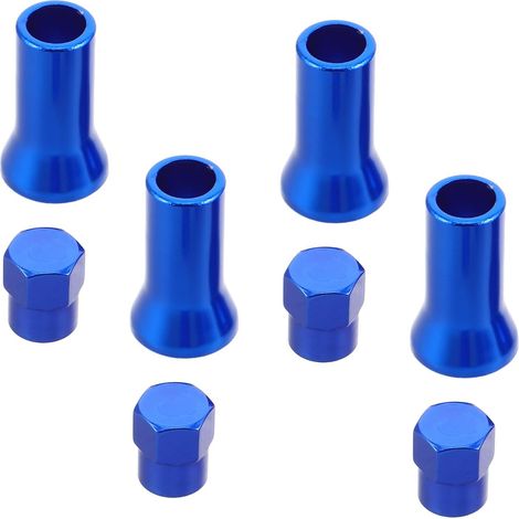 8-Piece Aluminum Valve Caps for Cars and Bicycles, Waterproof Covers, Colorful Accessories, Easy to Install (1/5)