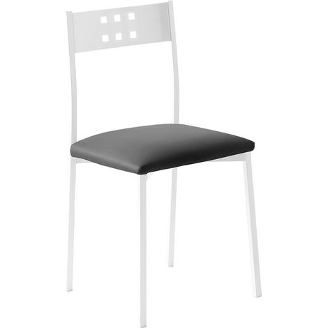 MOMMA HOME PACK SILLA XARA WHITE Sillas: 4 Sillas - Color: Asiento Negro (1/3)