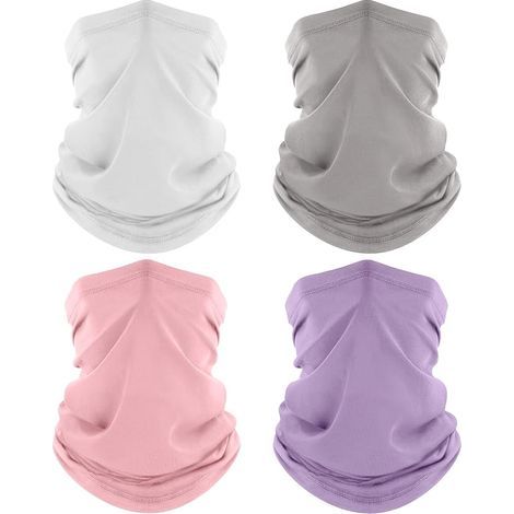 4-Piece Neck Gaiter, Breathable, UV-Resistant, Quick-Drying Neck Warmer, Multifunctional Bandana for Motorcycle, Cycling, Men and Women (1/2)
