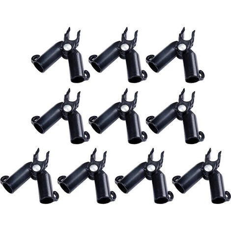 Lot de 10 connecteurs réglables pour plantes, angle de 0 à 70 degrés, tuteurs en plastique-7.2X3.2X1.6CM-Black