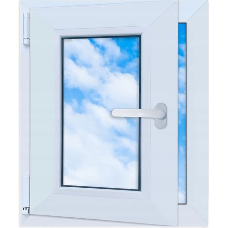 Ventana PVC blanca 50x60 IZQUIERDA 500x600 mm oscilobatiente, doble acristalamiento (1/5)
