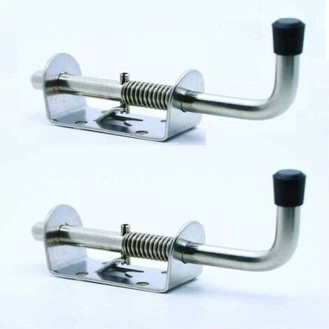 2 paquets de 5 pouces de goupille de verrouillage à ressort, verrou de porte coulissant en acier au carbone de haute qualité pour coffres/armoires/portail de remorque utilitaire (1/4)