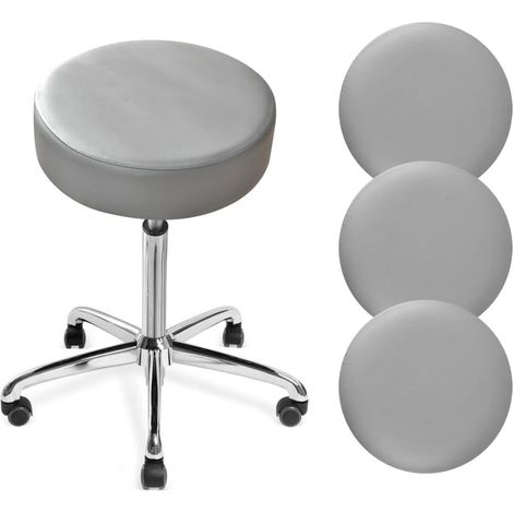 Housses de Tabouret Rondes,4 Pièces Housses de Siège de Tabouret de Bar Imperméables en PU avec Bandes Élastiques pour Chaise Ronde de Bar de Diamètre 11"-14" (1/5)