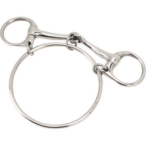 125 mm Edelstahl-Pferdegebiss, 12,7 cm breiter äußerer Trainingsring (1/5)