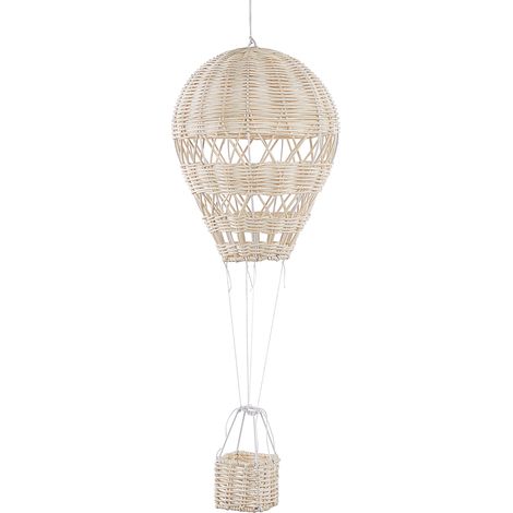 Decoración de ratán natural beige 60 cm a mano globo aire caliente infantil Bemba