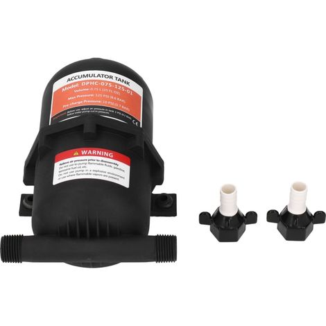 Beyamis Réservoir accumulateur 0,75 L, pression maximale 125 PSI, raccord 1/2 MNPT, accessoires pour pompes de camping-car, bateaux et caravanes. (1/5)