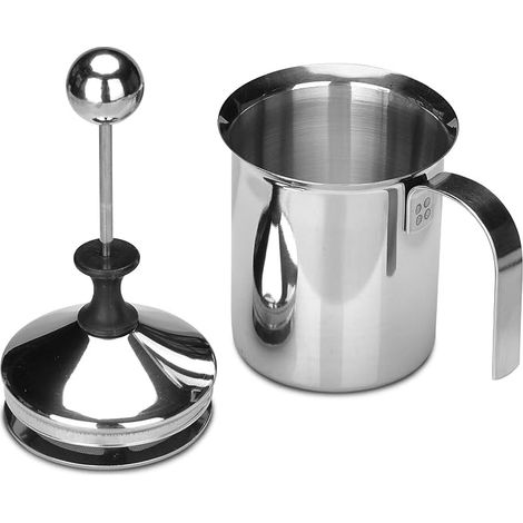 400ml Acier inoxydable Au lait Frother Bricolage Fancy Coffee Cream Coffee Foamer Outil de cuisine au crème de lait (1/5)