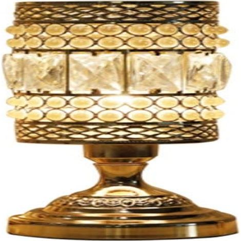 Lampe de table LED en cristal, abat-jour élégant, lumière douce, protection des yeux, pour le bureau et la lecture (1/5)