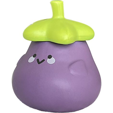 Mug en céramique créatif en forme d'aubergine, idéal pour le thé du matin, le lait ou le café, cadeau de Noël ou d'anniversaire, violet, motif aubergine joyeuse. (1/5)
