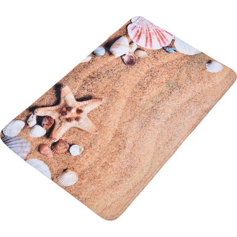 Tapis de sol antidérapant en flanelle pour salle de bain, cuisine, salon, chambre, 49 x 80 cm, type E (1/5)