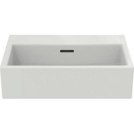 LAVABO IS pour construction en béton, extra, sans trou de vidange, avec vidange intégrée, 500x420x145mm, blanc