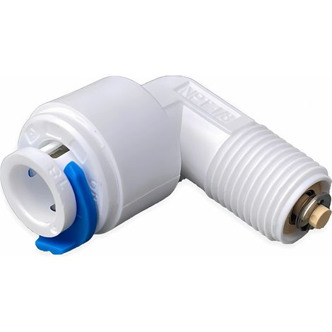 Coude de clapet anti-retour 1/8" GZ x 1/4" QC pour osmose (1/2)