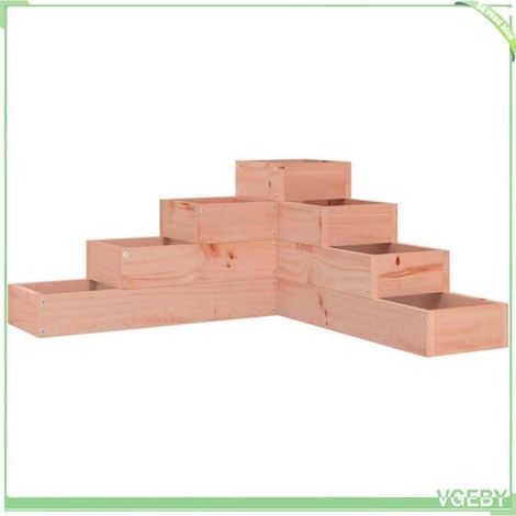 Jardinière - FAFEICY - Design à 4 niveaux - Bois de douglas massif - Design en L - 80,5x79x36 cm (1/5)