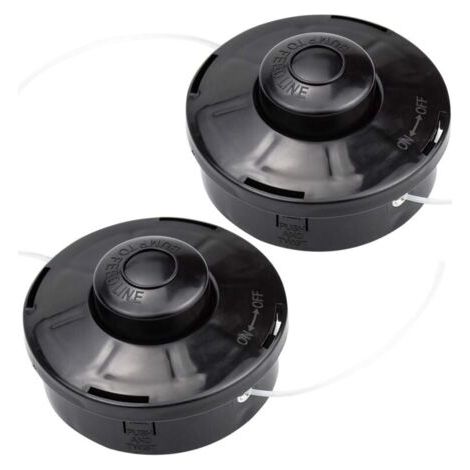 Lot de 2 Tte de dbroussailleuse Universelle, A6481 Nylon Bobine de Rechange de Tondeuse Dbroussailleuse Tte De Coupe M10 X 1,25 pour Dbroussailleuse Thermique Essence, (1/5)