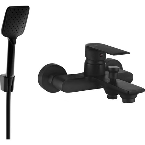 Mexen Royo R62 Wannenbatterie mit Brausegarnitur, Schwarz - 7223R62-70 (1/3)