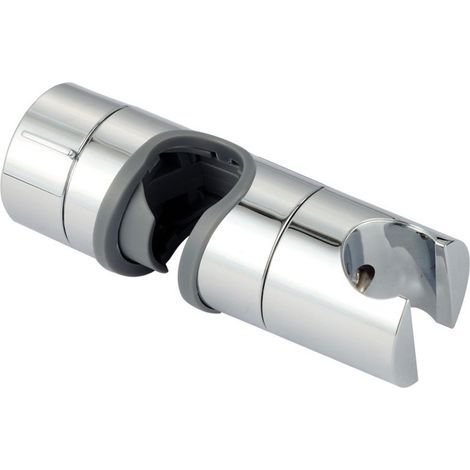 Curseur barre de douche Support de Douche 18-25mm ABS Réglable Main de Remplacement Douche Ferroviaire Head Curseur Clamp Support Bracket Chromée, pour Salle de BainCurseur barre de douch(gris) (1/5)