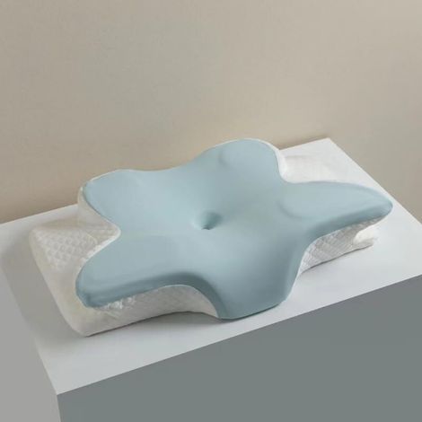 Komfortables, ergonomisches Nackenstützkissen mit Memory-Schaum für erholsamen Schlaf (1/4)