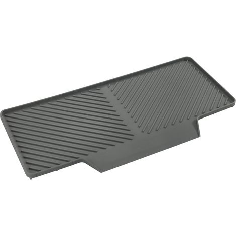 WENKO Tappetino scolapiatti Neli Grigio, 40 x 20, Grigio, Plastica (TPR) grigio (1/5)