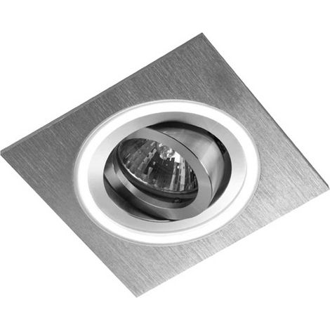 Empotrable cuadrado con foco LED SMD orientable "Aret" GU5.3/GU10 (2,4W 6000K 150lm) IP23 10,5x10,5cm fabricado en aluminio y ac (1/2)