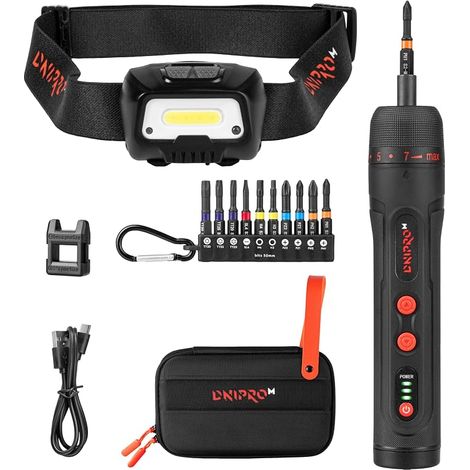 CSD-40X 3.6V Screwdriver + FX-5 LED Headlamp, USB-C 300lm (1/5)