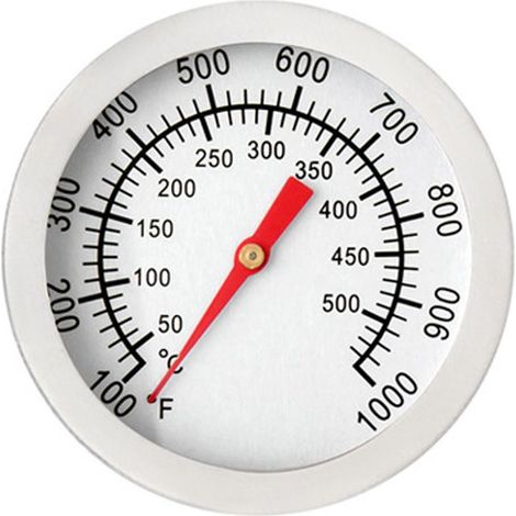 Thermomètre pour Barbecue, Thermomètre de Four en Acier Inoxydable Max 500°C/1000°F Affichage analogique Thermomètre pour Four, Four à Pizza, Four à Bois (1/5)
