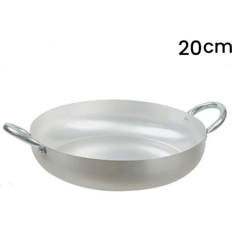 TRADE SHOP - Tegame In Alluminio Pentola Con 2 Manici Metallo Da ø20 A 30 Cm Utensile Per Cucina -    -diametro 20cm   -