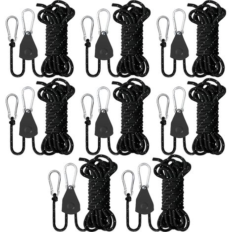 8 Stück Paracord, 4 mm Paracord, 4 mm Kordel, Kletterseil, Camping-Zubehör, Ratschengurt, Zelt, Survival-Paracord