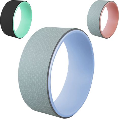 Roue de yoga, pilate 33 x 13 cm - Gris et Bleu - Vivezen