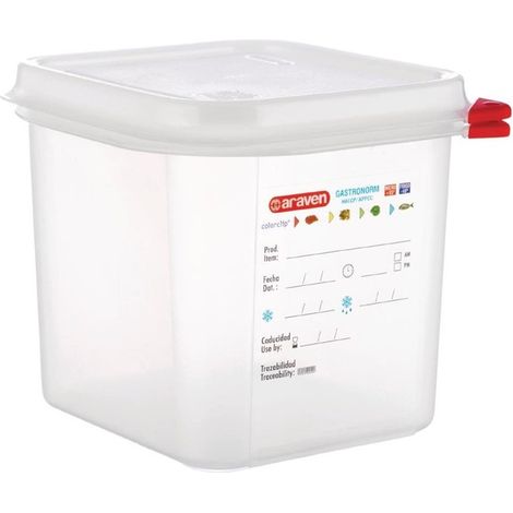 Boîte Alimentaire 2,6 Litres GN 1/6 - Lot de 4 - Araven (1/5)