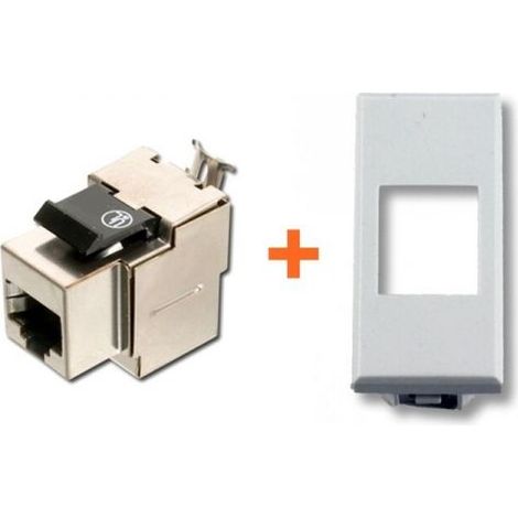 Keystone presa rete rj45 cat.5e stp schermata compatibile Bticino Axolute bianca