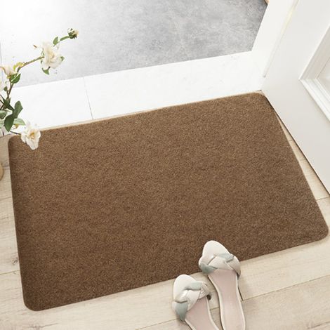 Tapis de porte/de sol minimaliste japonais couleur camel, résistant à l'usure, pour l'entrée, idéal pour enlever la poussière et antidérapant, 40 x 60 cm (1/5)