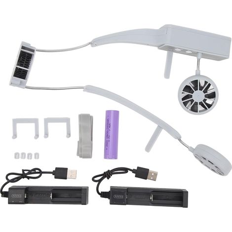 Casque ventilateur portable externe pour casque de sécurité standard à trous latéraux, ventilateur de chantier réglable, protection confortable. (1/5)