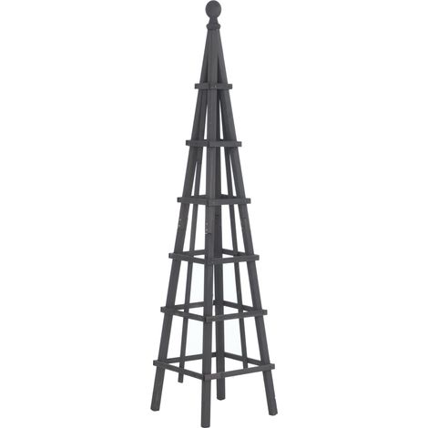 Treillis HWC-Q19, treillis pour plantes grimpantes, support de croissance FSCé 148x33x33 cm anthraci